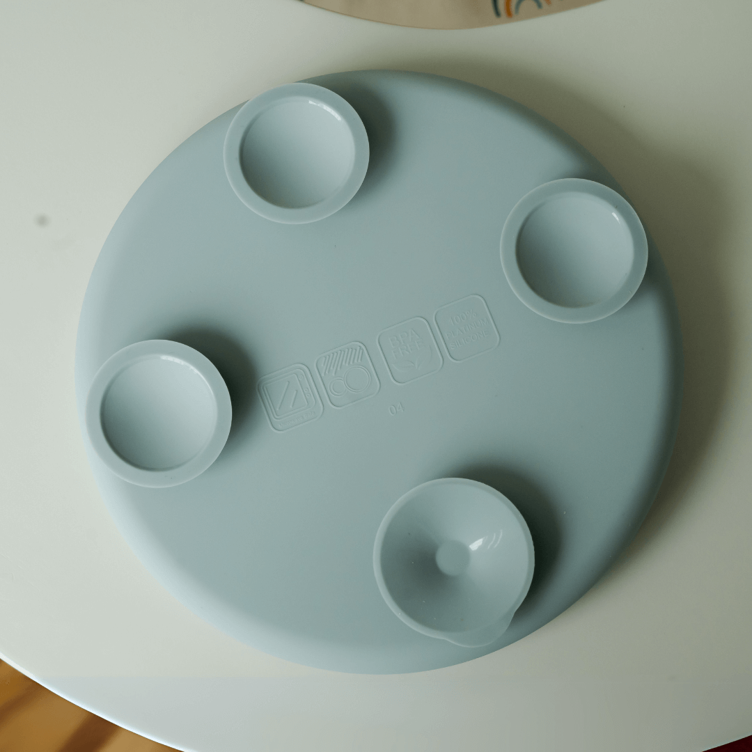 Mini Plato de Silicona con Ventosa y Tapa