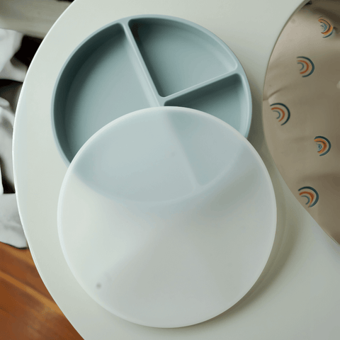 Mini Plato de Silicona con Ventosa y Tapa