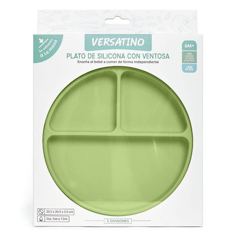 Plato de Silicona con Ventosa