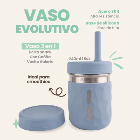 Vaso Evolutivo de Acero Inoxidable 3 en 1 - 240 ml