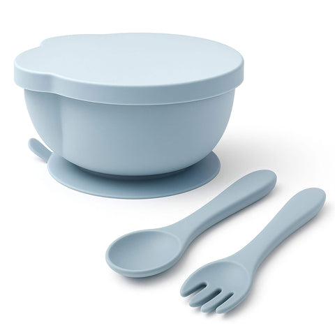 Mini Bowl Oso con Tapa + Cubiertos