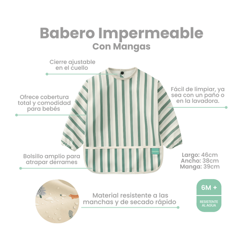 Babero impermeable con mangas