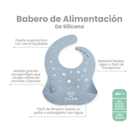 Babero de Alimentación para Bebés de Silicona