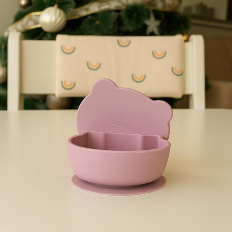 Mini Bowl Oso con Tapa + Cucharas