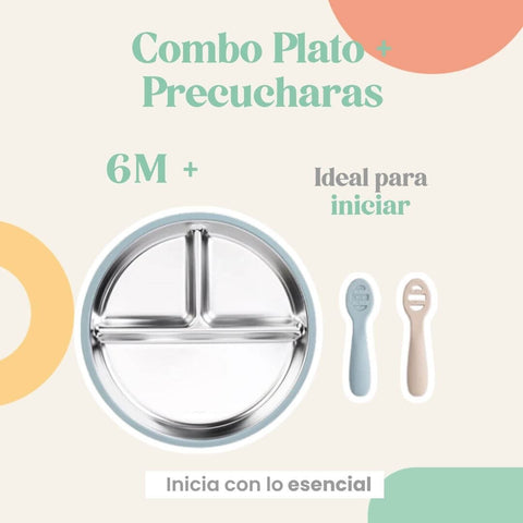 Combo Plato + Precucharas de Silicona 6M+