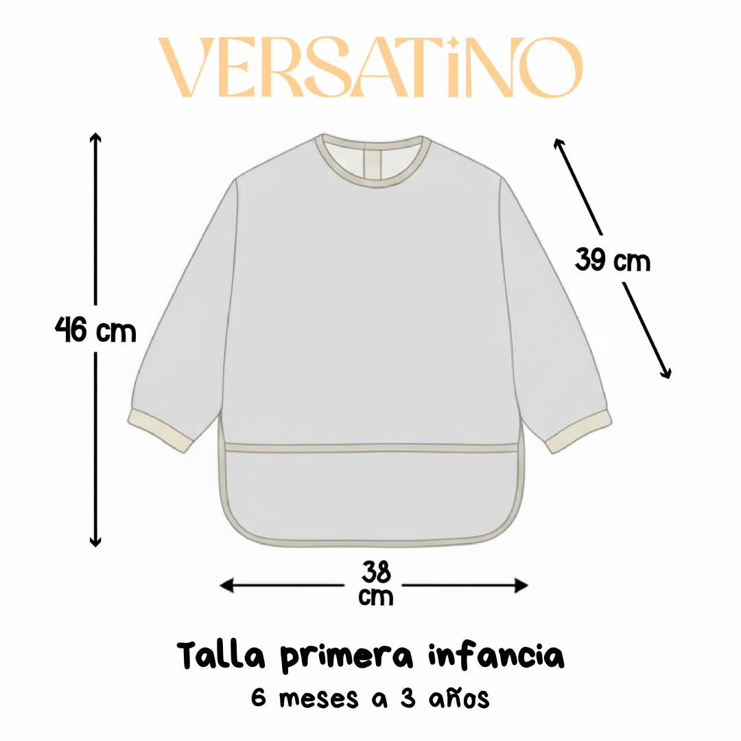 Babero impermeable con mangas