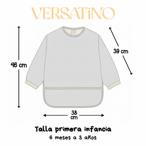 Babero impermeable con mangas