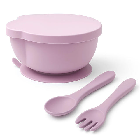 Mini Bowl Oso con Tapa + Cubiertos