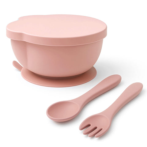 Mini Bowl Oso con Tapa + Cubiertos