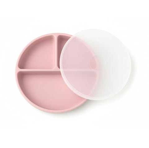 Mini Plato de Silicona con Ventosa y Tapa