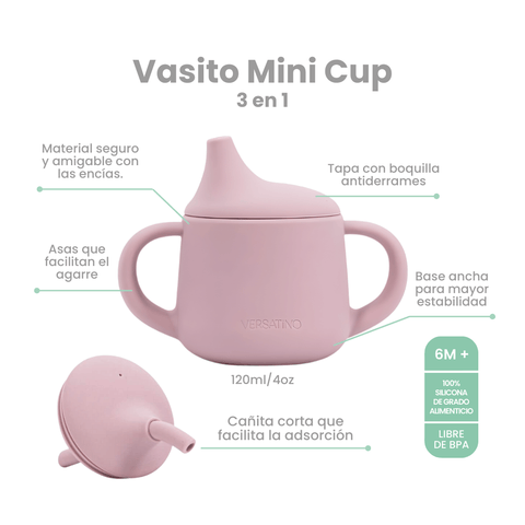 Mini Cup con Cañita y Tapa Antiderrames
