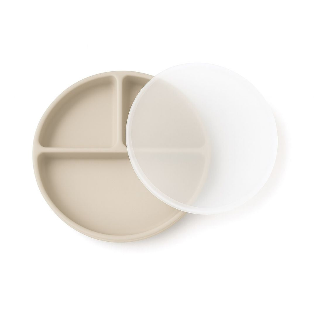 Mini Plato de Silicona con Ventosa y Tapa