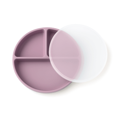 Mini Plato de Silicona con Ventosa y Tapa