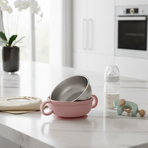 Bowl Evolutivo de Silicona y Acero Inoxidable