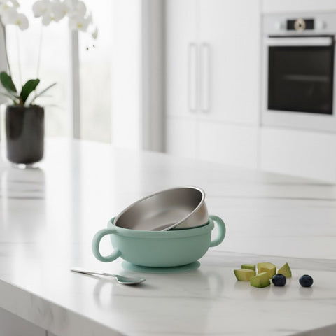 Bowl Evolutivo de Silicona y Acero Inoxidable