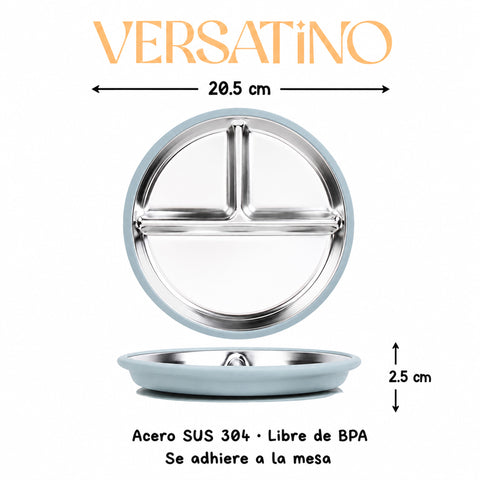 Plato Evolutivo de Silicona y Acero Inoxidable